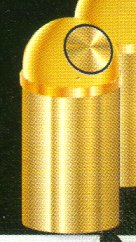 GLO-S1536BE-Atlantis-Dome, self closing-trash-brass